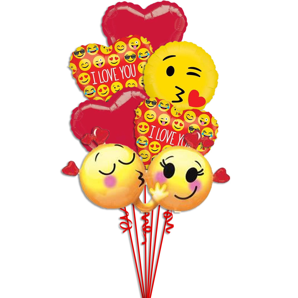 Emoji I Love You Balloon Bouquet